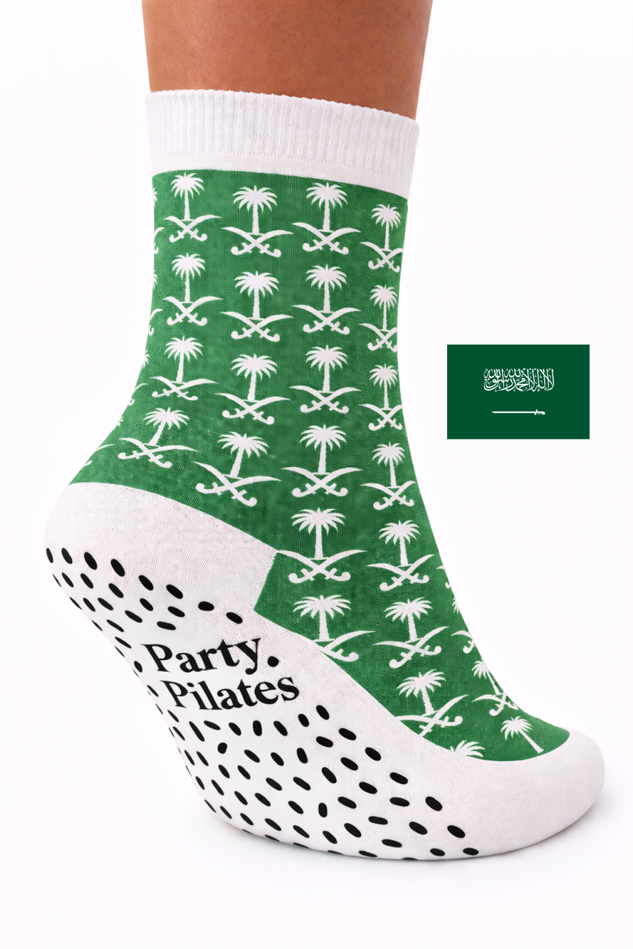 Party Pilates™ Saudi Arabia World Cup Grip Socks | Atlanta 2026