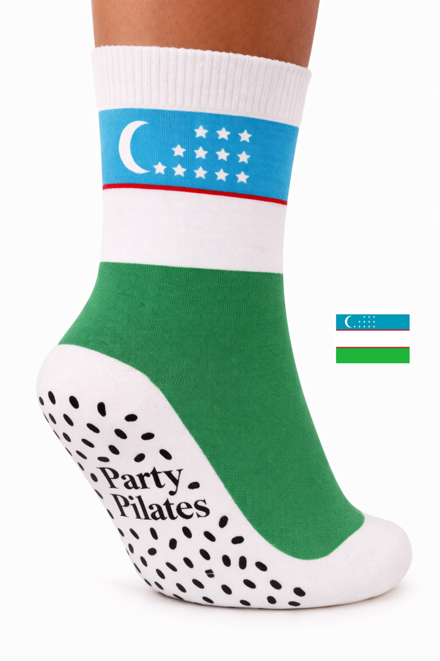 Party Pilates™ Uzbekistan World Cup Grip Socks | Atlanta 2026