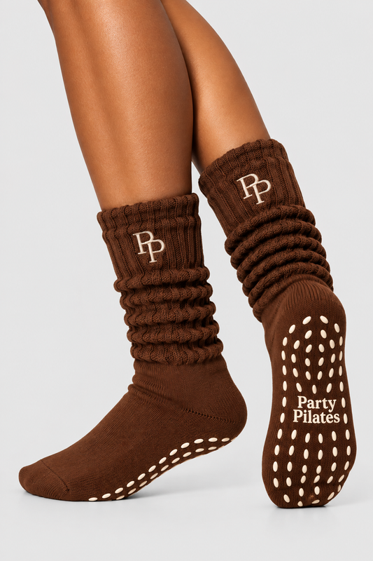 Studio Slouch™ Grip Socks — Cognac