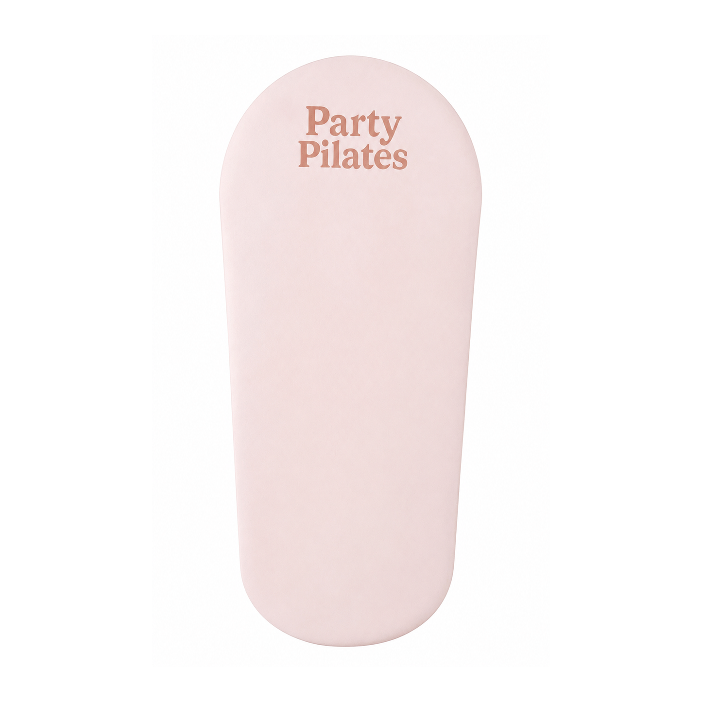 Party Pilates Signature Oval PU Leather Mat – Blush Pink