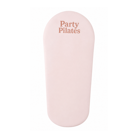 Party Pilates Signature Oval PU Leather Mat – Blush Pink