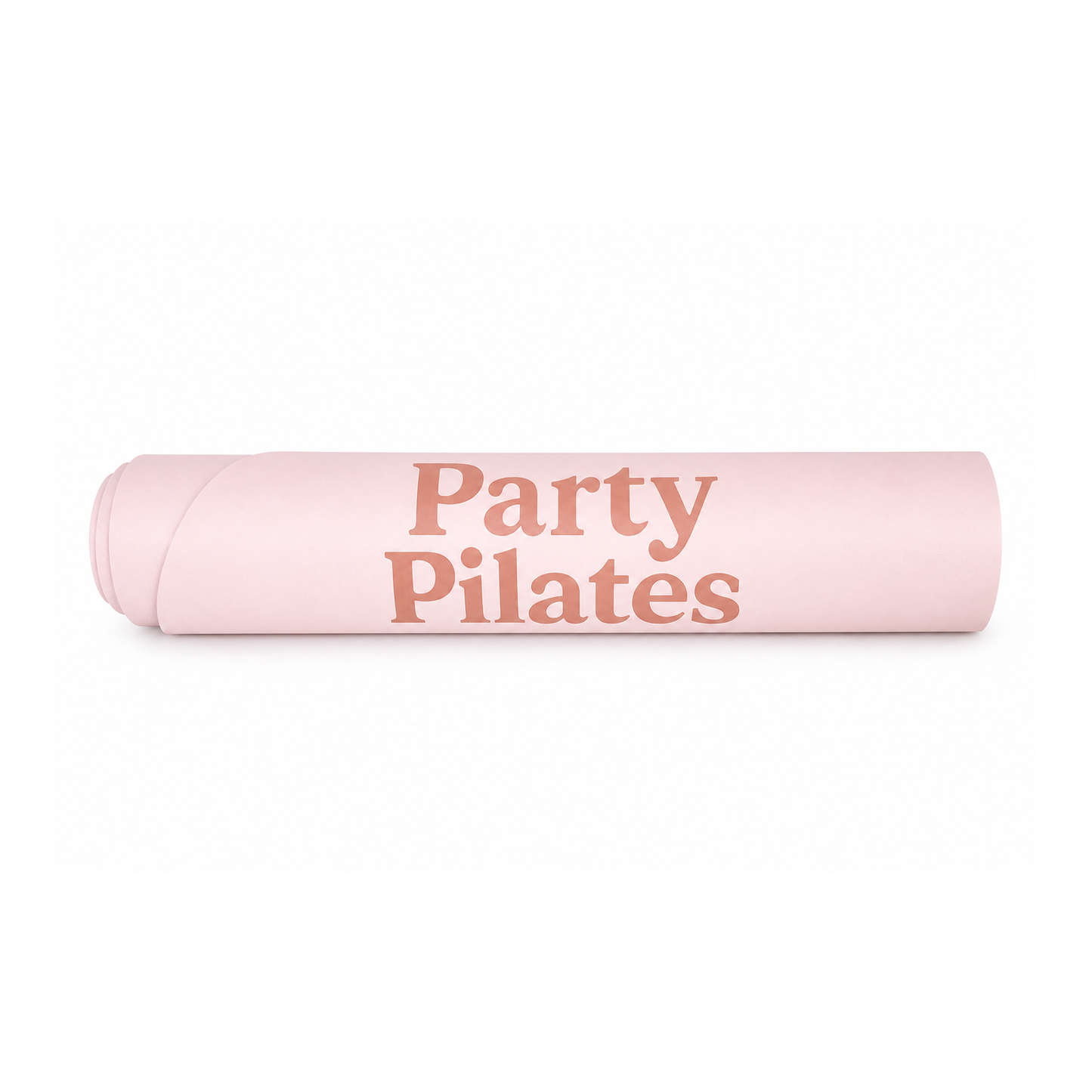Party Pilates Signature Oval PU Leather Mat – Blush Pink
